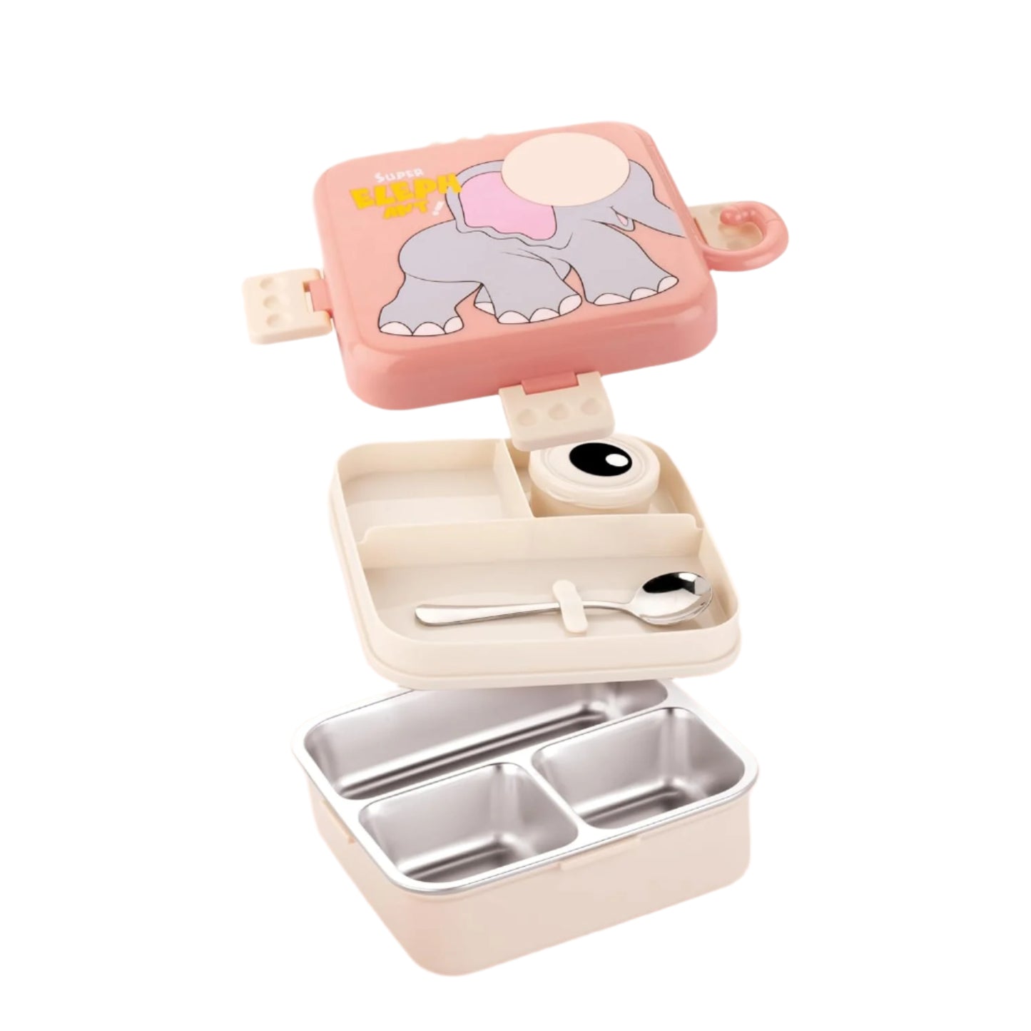 Carnival Super Elephant Lunch Box 2 Layer Stainless Steel Lunch Box
